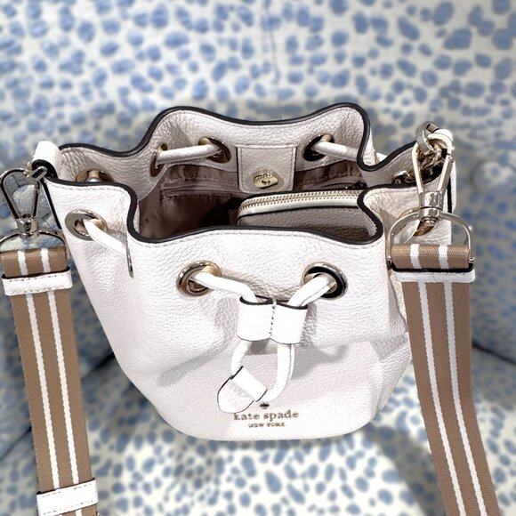 Kate Spade Mini Cream & Tan Crossbody Bag with Coin Purse - Picture 5 of 9